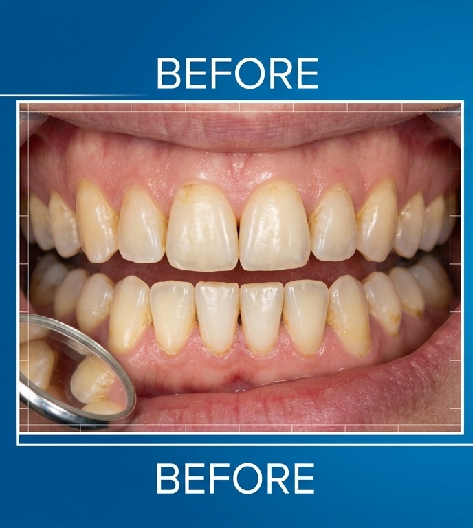 Before teeth whitening clinical comparison
